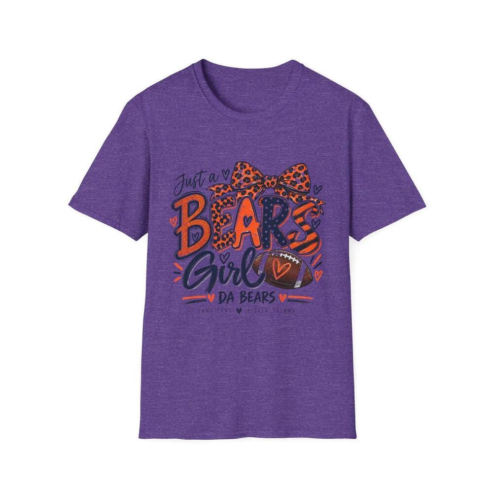 Just A Bears Girl T Shirt Leopard Bow Chicago
